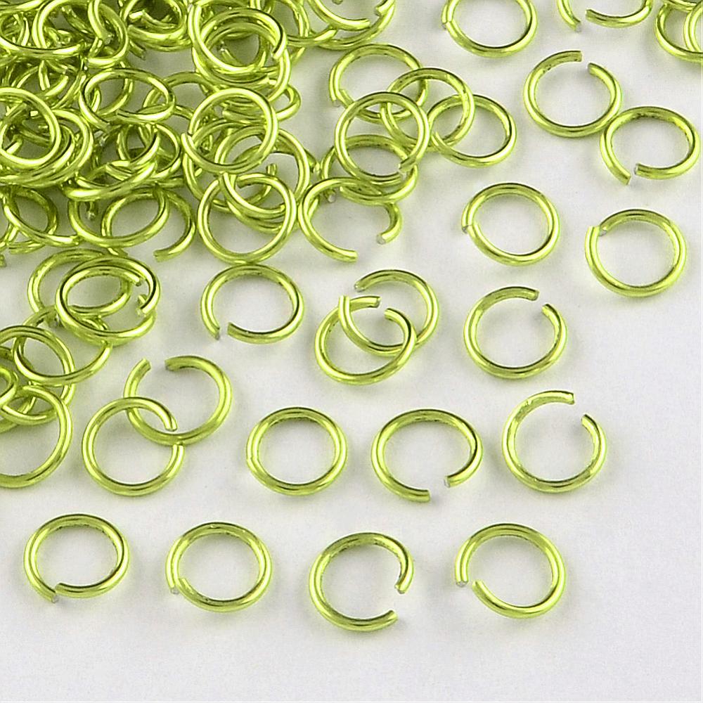 Aluminium Jump Rings 10mm x 1.0mm - Lime Green - Pack of 800