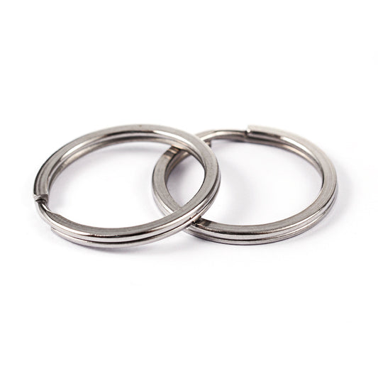 Stainless Steel Key Ring 25 x 2 mm - Pack of 10