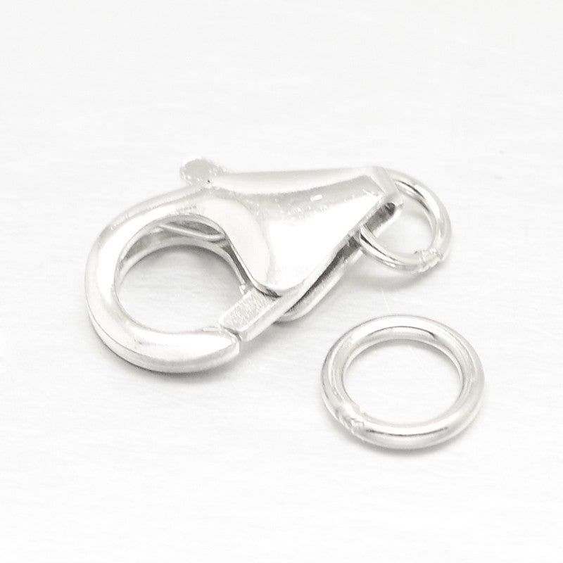 Sterling Silver 925 Lobster Clasp 12x9x4mm