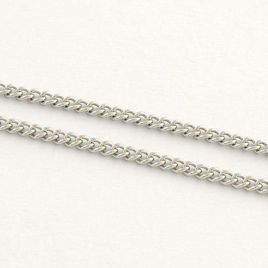 Stainless Steel Curb Chain Link Size 1.8x1.2x0.4 mm - 1 Metre