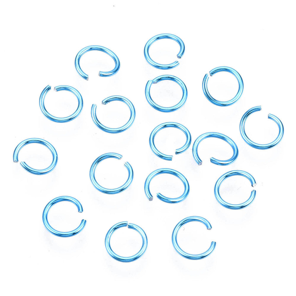 Aluminium Jump Rings 10mm x 1.0mm - Dark Turquoise - Pack of 800