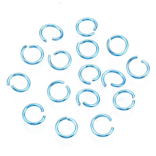Aluminium Jump Rings 6mm x 0.8mm - Dark Turquoise - Pack of 2000