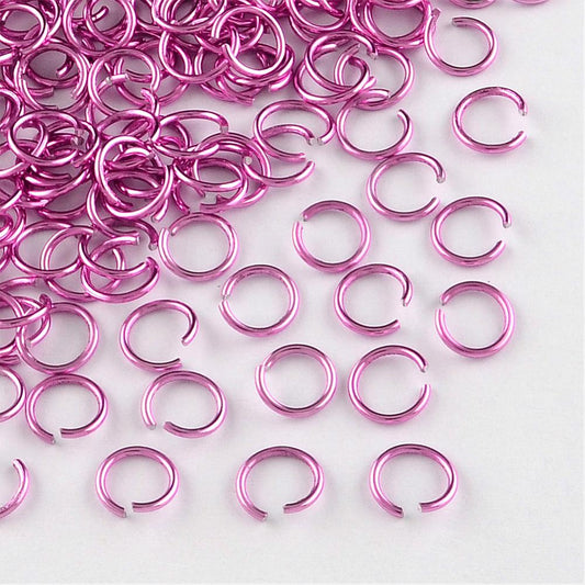 Aluminium Jump Rings 10mm x 1.0mm - Hot Pink - Pack of 800