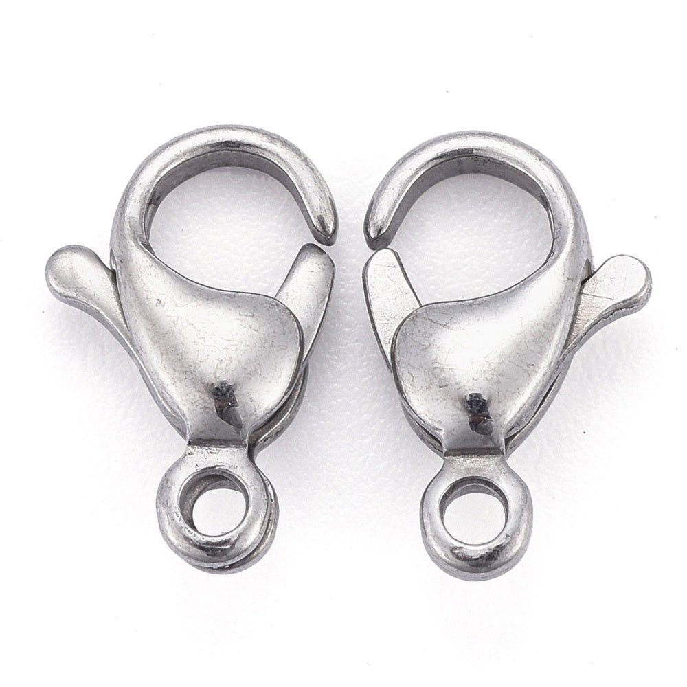 Stainless Steel Lobster Clasp 12x7.5mm - Pack of 10