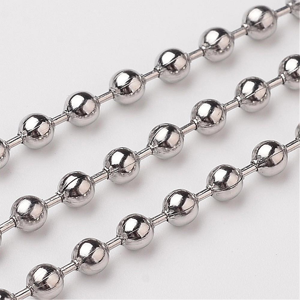 Stainless Steel Ball Chain 2.4 mm - 1 Metre