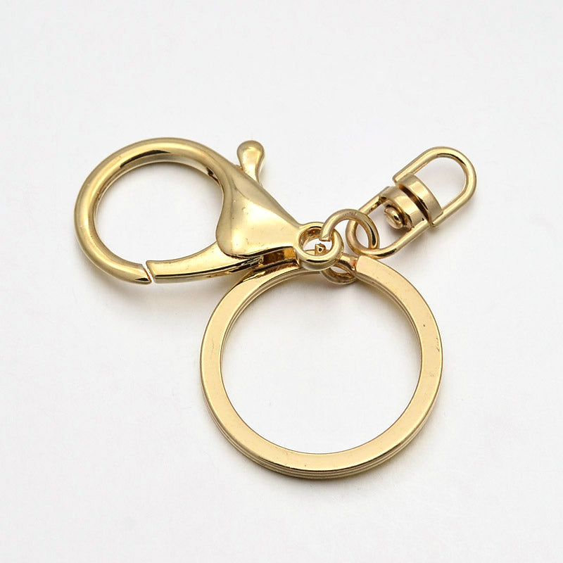 Swivel Key Clasp with Ring 66 mm - Gold