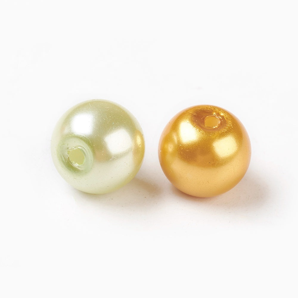 Glass Pearl Beads Mixed Colour, Mixed Size - Pack of 200