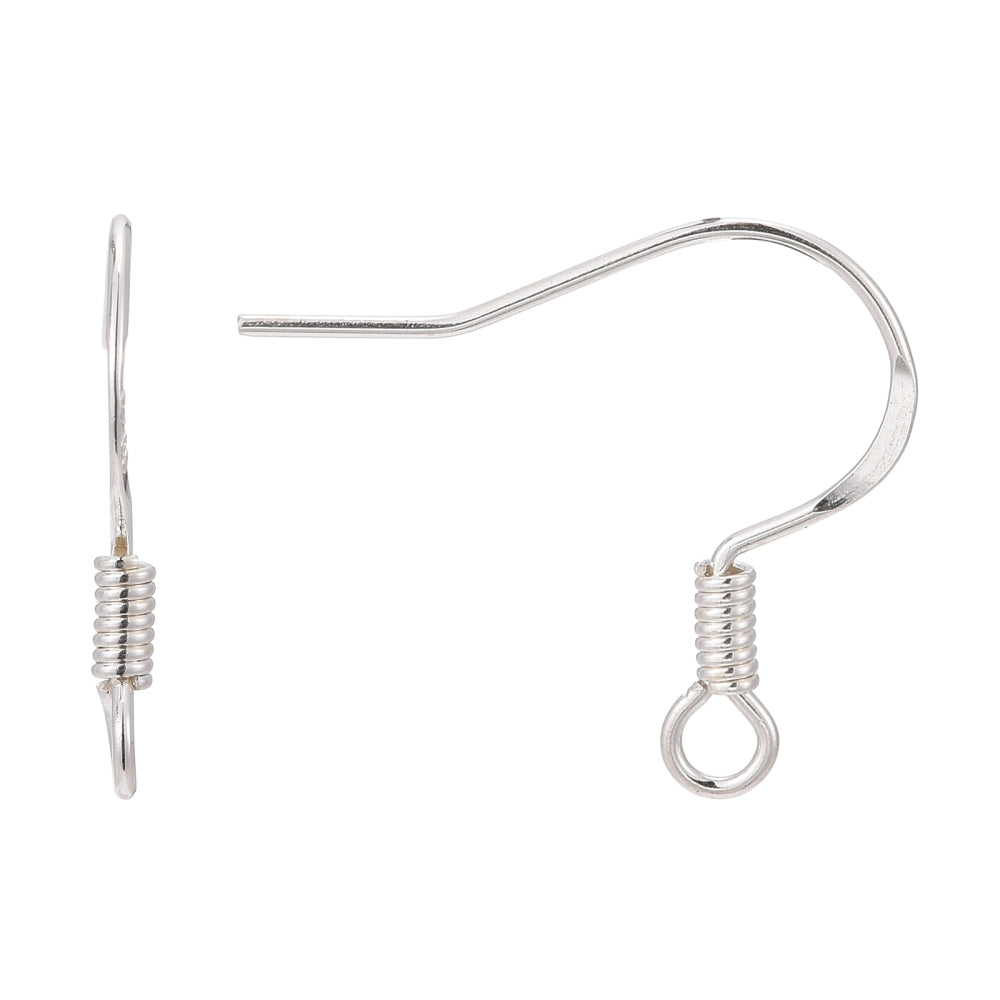 Sterling Silver 925 Earring Hooks - 18 mm - Pack of 4