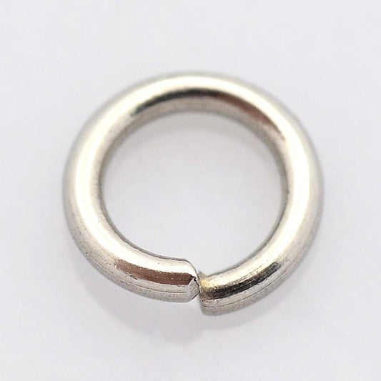Stainless Steel Jump Rings 6mm x 1mm - Pack of 100